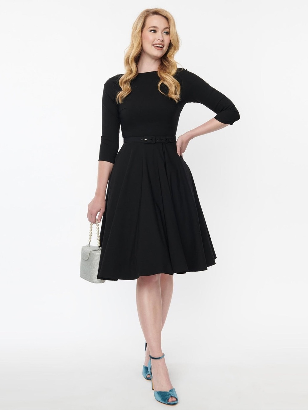 UNIQUE VINTAGE Devon Dress Retro Rockabilly PinUp LBD 1X 16